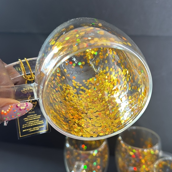 Gold Giltter 4 Piece Mug Set - Picture 7 of 16